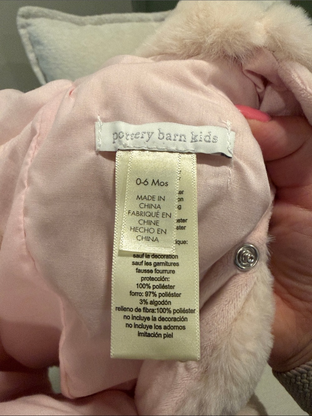 Pottery Barn Baby Piglet Hooded Costume - Soft Pink - Picture 4 of 4
